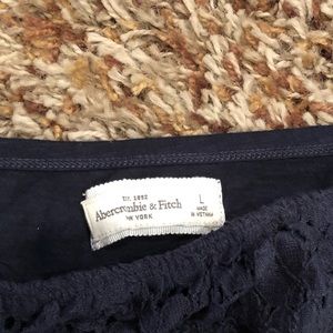 Abercrombie & Fitch Tops - Abercrombie & Fitch - navy ruffled tank top L Abercrombie & Fitch Tops - Abercrombie & Fitch - navy ruffled tank top L